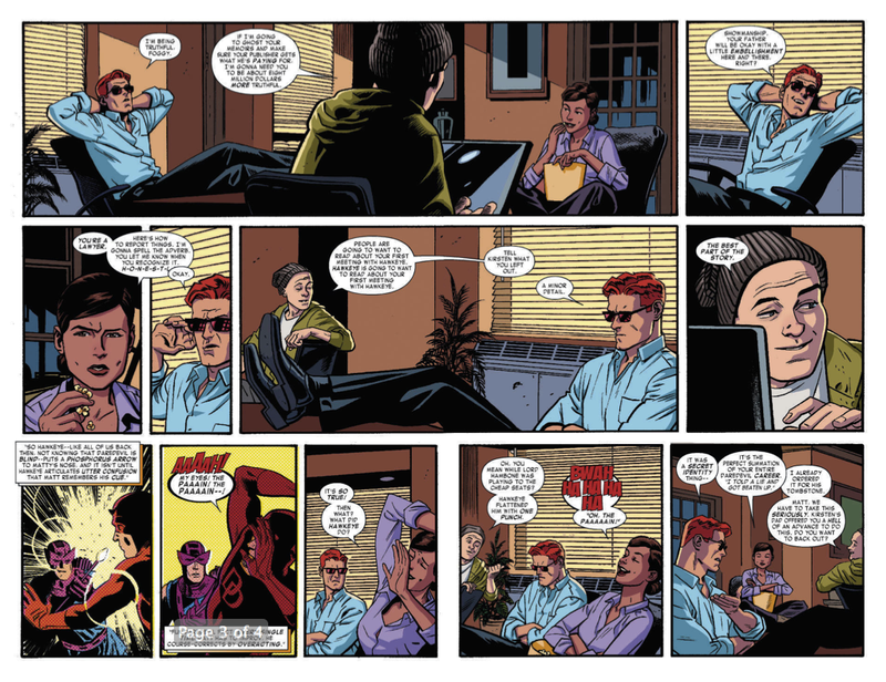 Illustration for article titled Exclusive Marvel preview: Matt embellishes his autobiography in Daredevil #11